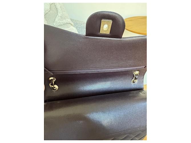Timeless Borsa Chanel Classic Flap in pelle marrone - vista 3