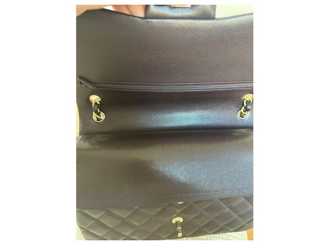 Timeless Borsa Chanel Classic Flap in pelle marrone - vista 8