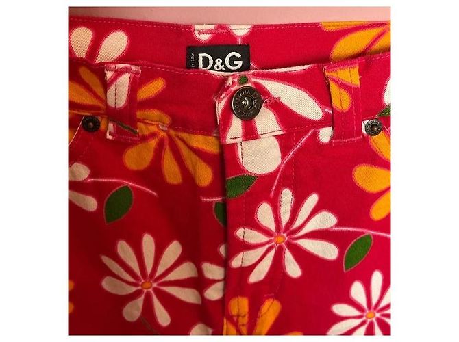 Leckender roter DOLCE & GABBANA Rock mit Gänseblümchenmuster, neu Mehrfarben - Ansicht 12