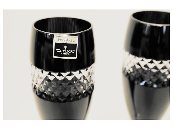 Autre Marque Taças de champanhe Waterford Crystal John Rocha - Conjunto de 2 Preto - vista 3