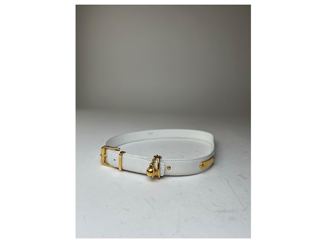 Céline Vintage Celine Belt White Leather - view 10