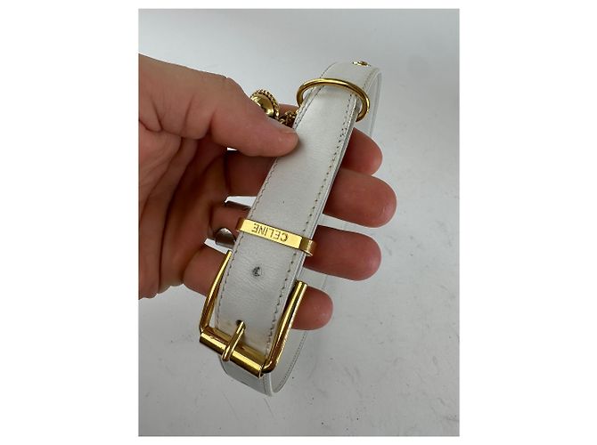 Céline Vintage Celine Belt White Leather - view 2