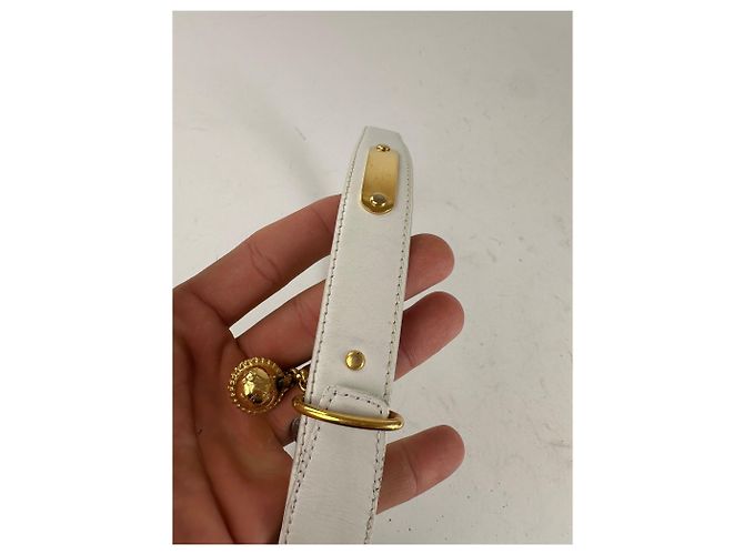 Céline Vintage Celine Belt White Leather - view 3