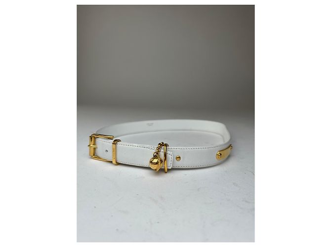 Céline Vintage Celine Belt White Leather - view 4