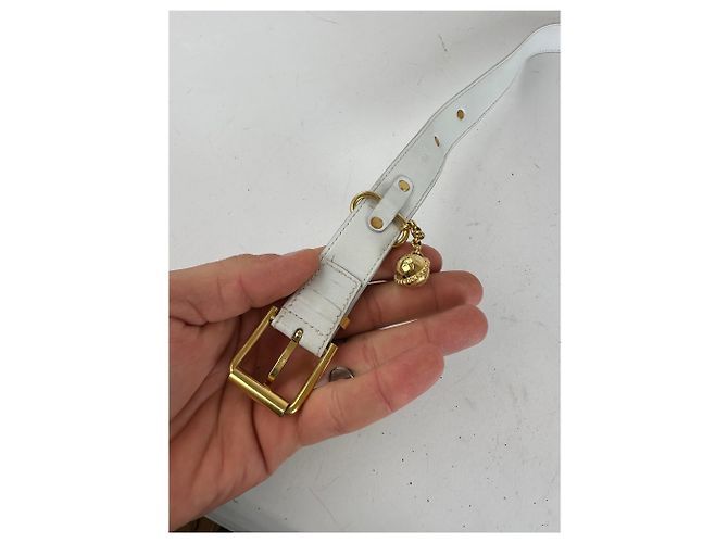 Céline Vintage Celine Belt White Leather - view 5