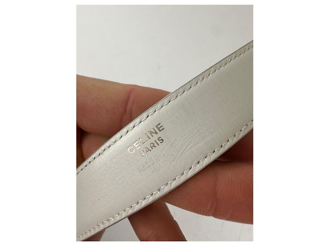 Céline Vintage Celine Belt White Leather - view 6