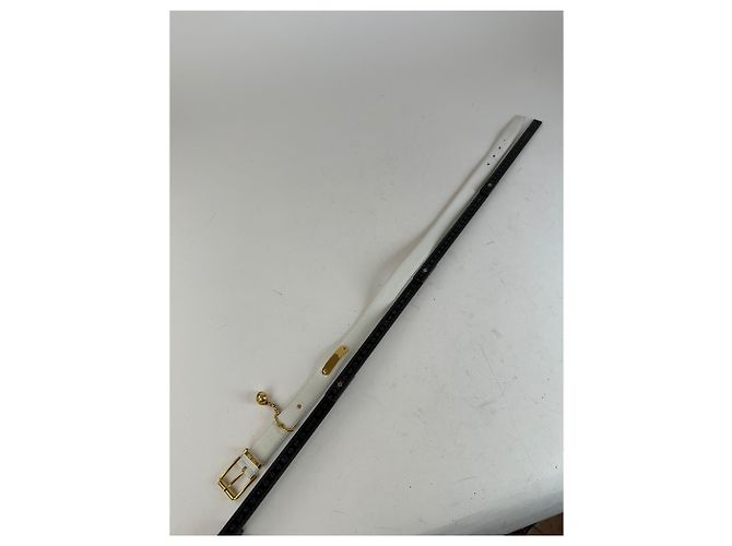 Céline Vintage Celine Belt White Leather - view 8