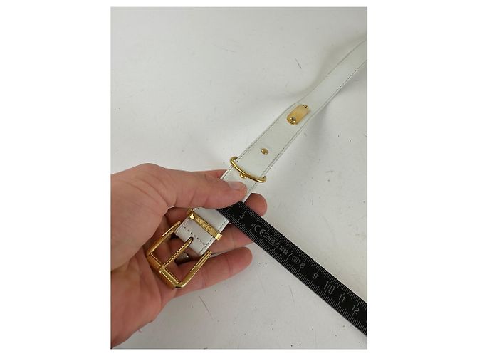 Céline Vintage Celine Belt White Leather - view 9