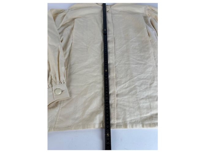 Blusa Vintage Dior in Lana e Cotone Crema S - vista 13