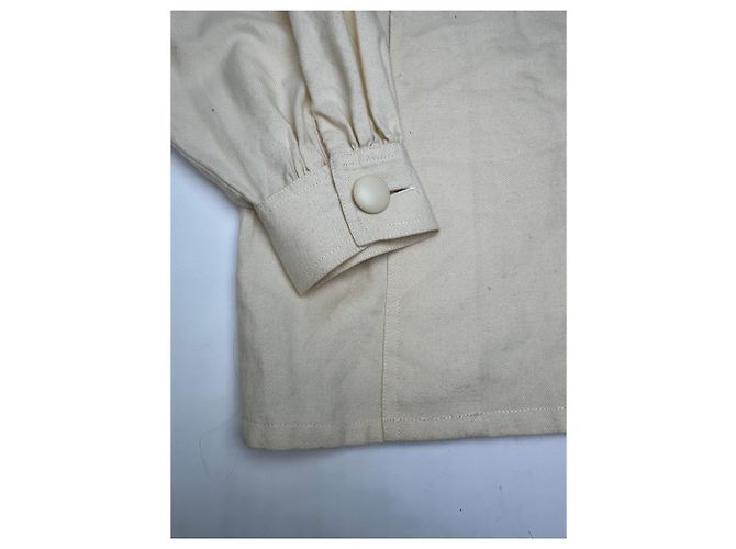Blusa Vintage Dior in Lana e Cotone Crema S - vista 6