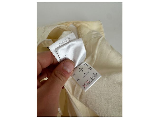 Abito Shift Matelassé Floreale Vintage Gucci Crema S Beige - vista 11
