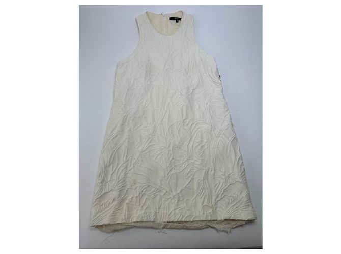 Abito Shift Matelassé Floreale Vintage Gucci Crema S Beige - vista 4