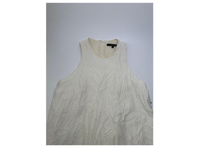 Abito Shift Matelassé Floreale Vintage Gucci Crema S Beige - vista 7