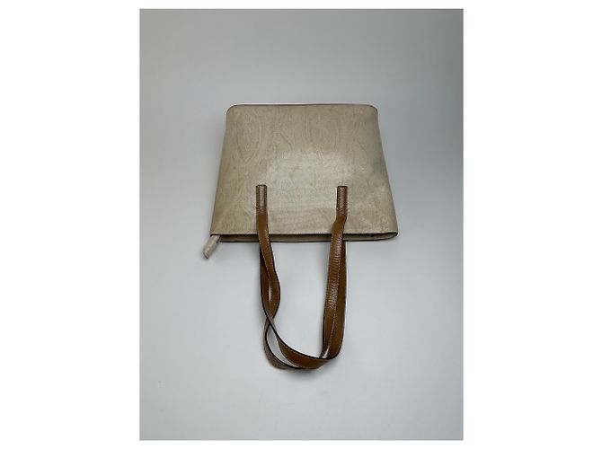 Vintage Etro Paisley Canvas Tote Bag Creme - Ansicht 10