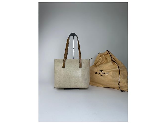 Vintage Etro Paisley Canvas Tote Bag Creme - Ansicht 2