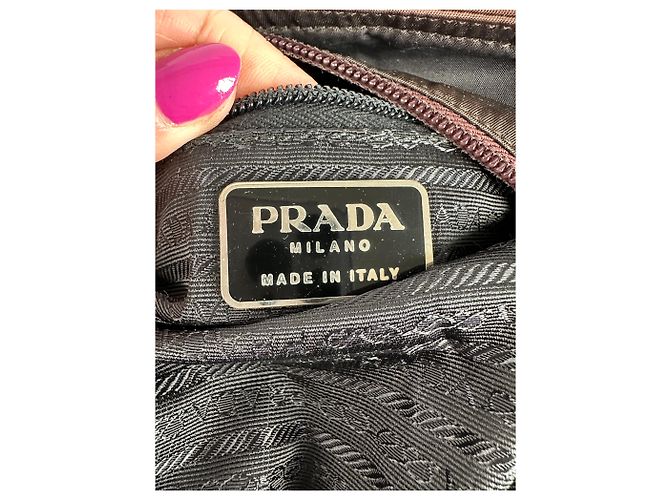 Borsa tote in nylon vintage Prada nera Nero - vista 4