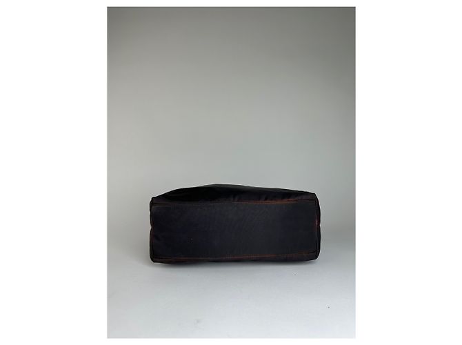 Borsa tote in nylon vintage Prada nera Nero - vista 7