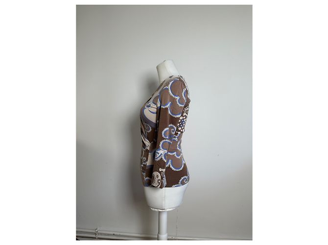 Vintage Emilio Pucci Wrap Top Rayon Multicolour S Multiple colors - view 2