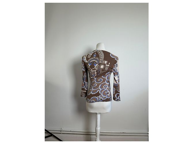 Vintage Emilio Pucci Wrap Top Rayon Multicolour S Multiple colors - view 3