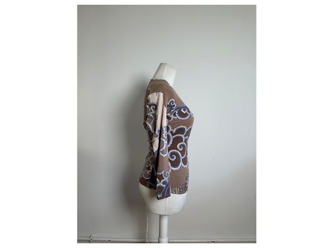 Vintage Emilio Pucci Wrap Top Rayon Multicolour S Multiple colors - view 4