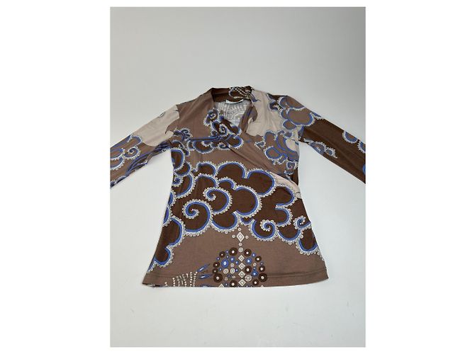 Vintage Emilio Pucci Wrap Top Rayon Multicolour S Multiple colors - view 5
