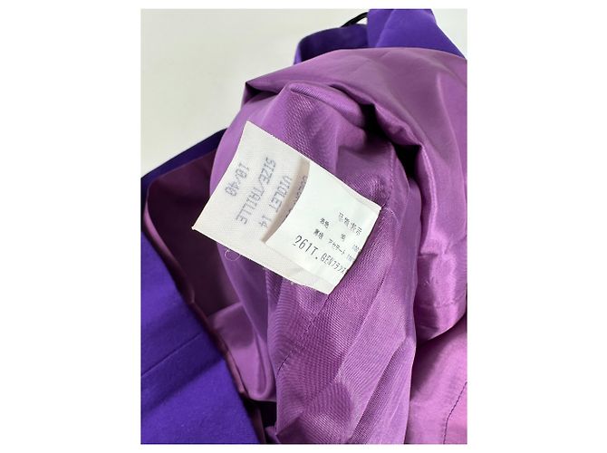 Vintage Givenchy Woll Bleistiftrock Lila L - Ansicht 10