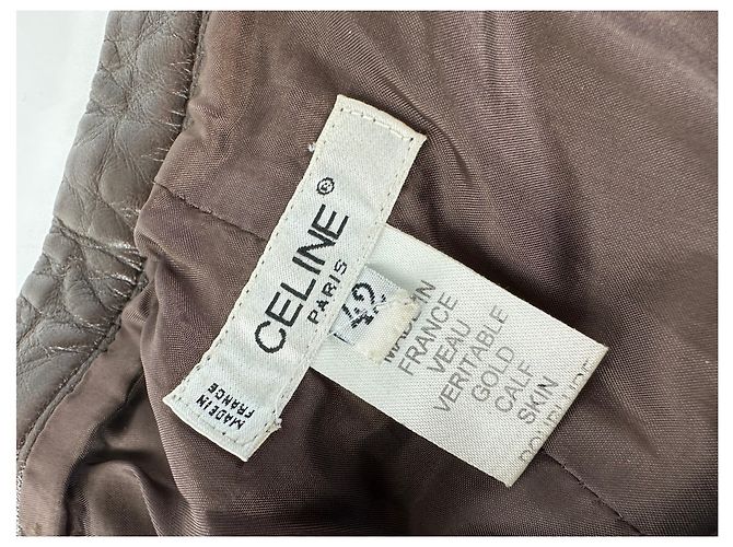 Céline Vintage Celine Kalbslederhose braun M - vista 10