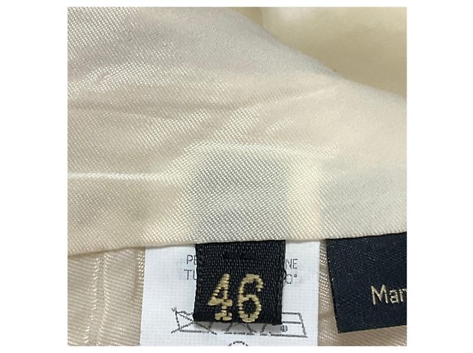 Falda midi beige con pliegues frontales Versace - vista 5