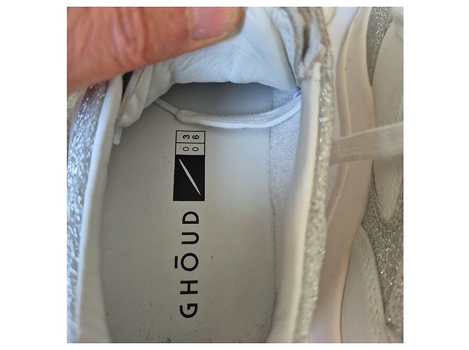 Sneakers Ghoud Bianche e Argentate Bianco - vista 4