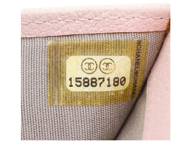 Cartera bi-fold Camelia de Chanel en cuero rosa - vista 13