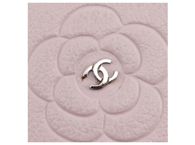 Cartera bi-fold Camelia de Chanel en cuero rosa - vista 15
