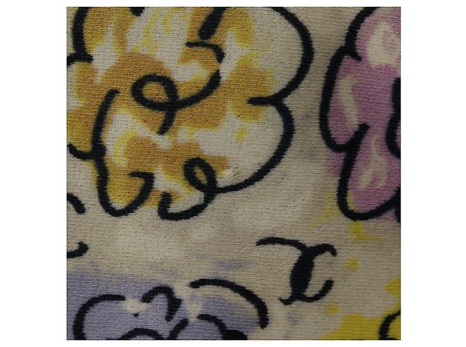 Borsa tote con stampa Camelia Chanel Bianco Crudo - vista 11