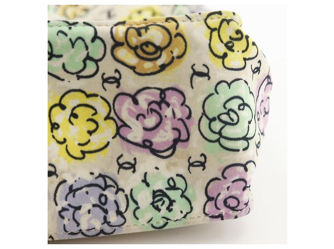Borsa tote con stampa Camelia Chanel Bianco Crudo - vista 12