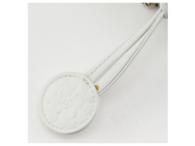 Borsa tote con stampa Camelia Chanel Bianco Crudo - vista 15
