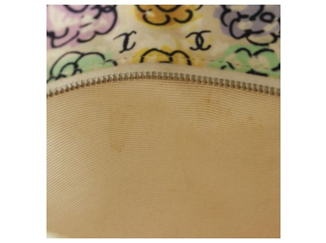 Borsa tote con stampa Camelia Chanel Bianco Crudo - vista 8