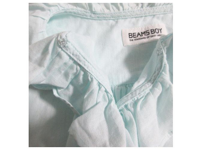 Autre Marque Baumwollbluse mit Rüschen BEAMS BOY Blau - Ansicht 4