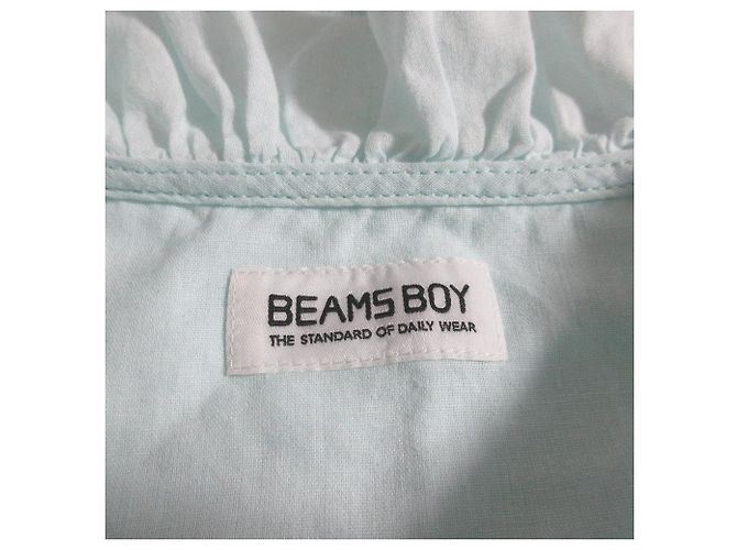 Autre Marque Baumwollbluse mit Rüschen BEAMS BOY Blau - Ansicht 5