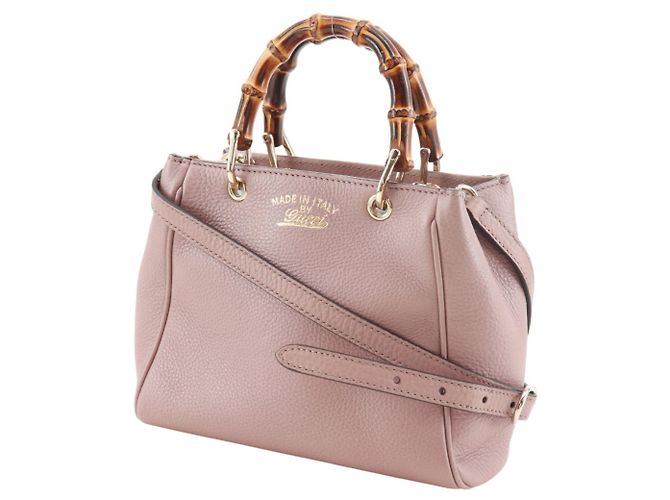 Borsa mini shopper Gucci Bamboo Rosa - vista 2