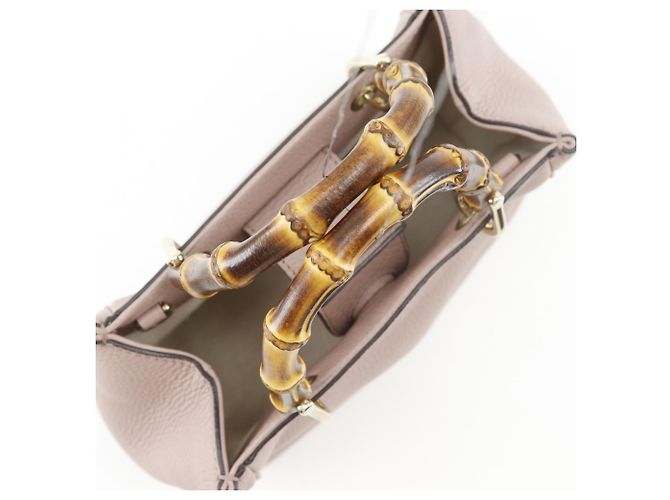 Borsa mini shopper Gucci Bamboo Rosa - vista 5