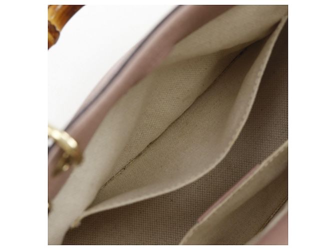 Borsa mini shopper Gucci Bamboo Rosa - vista 8