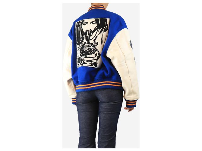 Autre Marque Blaue Collegejacke - Größe M - Ansicht 2