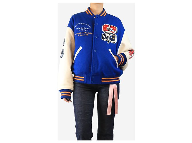 Autre Marque Blaue Collegejacke - Größe M - Ansicht 3