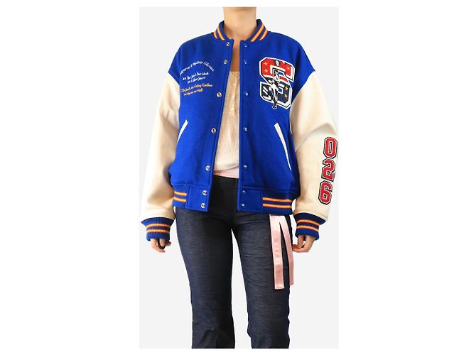 Autre Marque Blaue Collegejacke - Größe M - Ansicht 4