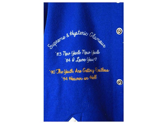 Autre Marque Blaue Collegejacke - Größe M - Ansicht 5