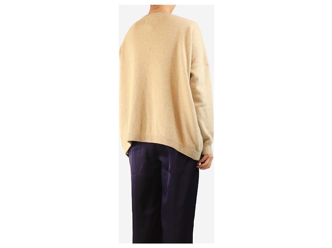 Autre Marque Neutrale Kaschmir-Mix-Cardigan - Größe L - Ansicht 2