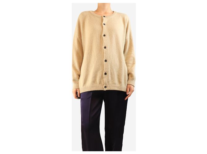 Autre Marque Neutrale Kaschmir-Mix-Cardigan - Größe L - Ansicht 3