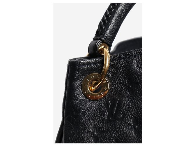 Louis Vuitton Borsa hobo Artsy in Monogram Empreinte nera 2012 Blu navy - vista 4