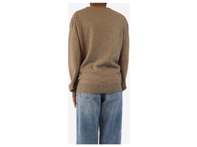 Autre Marque Pull en cachemire marron - taille S - vue 2
