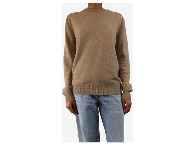Autre Marque Pull en cachemire marron - taille S - vue 3