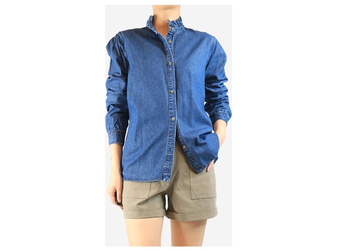 Autre Marque Blaue Jeanshemd - Größe L - Ansicht 3